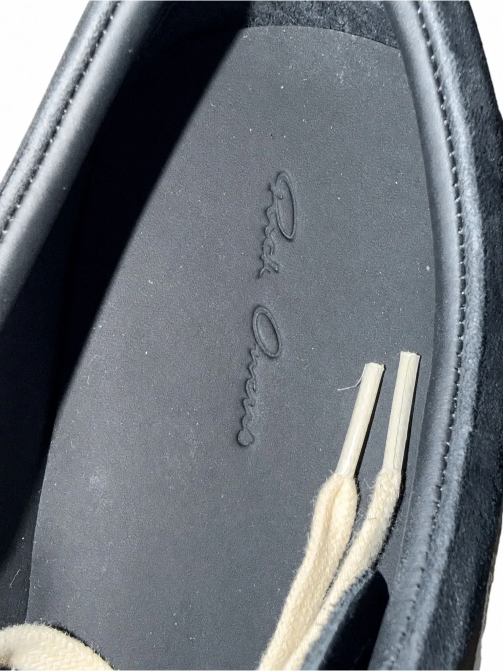 Rick Owen’s Black Oil Wax Leather Low-Top Sneakers size 12 (NO BOX)